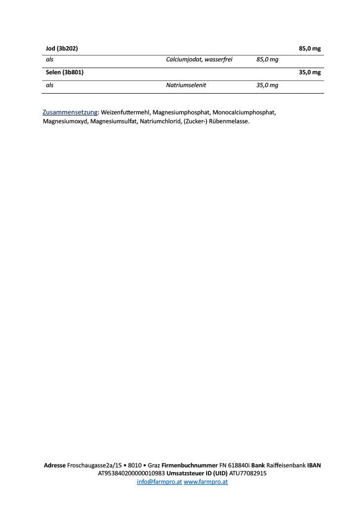 Farmpro Phosphor plus Trockensteher - Mineralfutter für Rinder